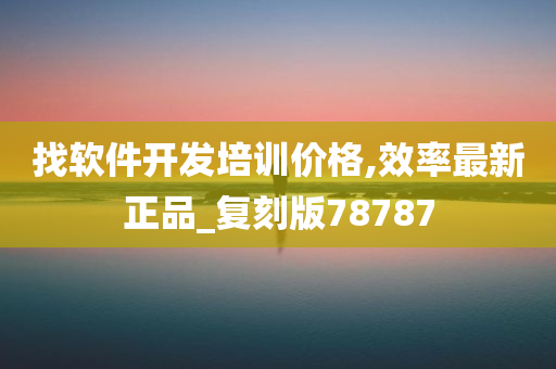 找软件开发培训价格,效率最新正品_复刻版78787