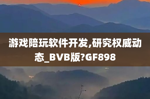 游戏陪玩软件开发,研究权威动态_BVB版?GF898