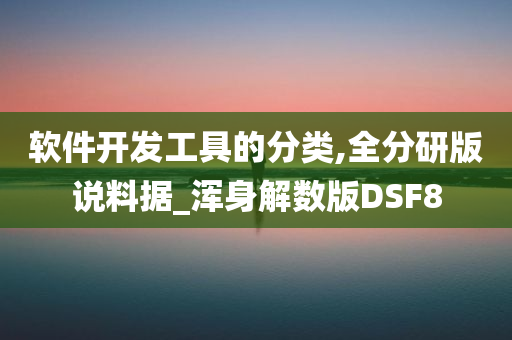 软件开发工具的分类,全分研版说料据_浑身解数版DSF8