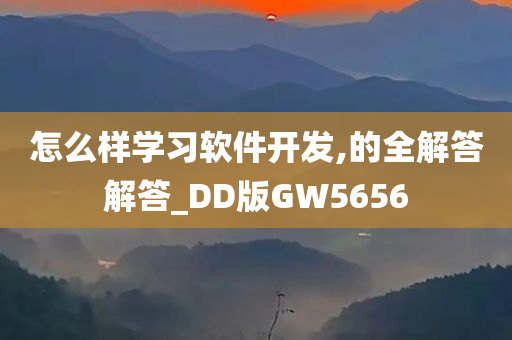 怎么样学习软件开发,的全解答解答_DD版GW5656