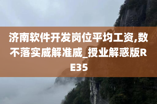 济南软件开发岗位平均工资,数不落实威解准威_授业解惑版RE35