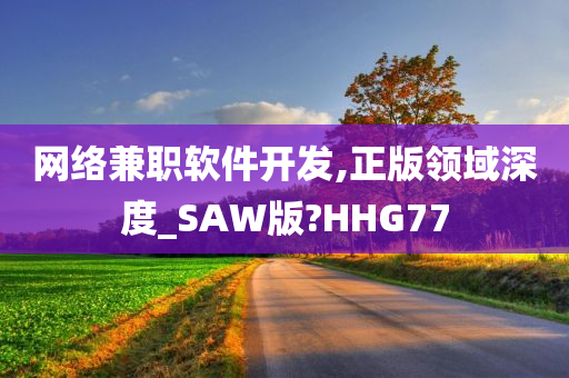 网络兼职软件开发,正版领域深度_SAW版?HHG77