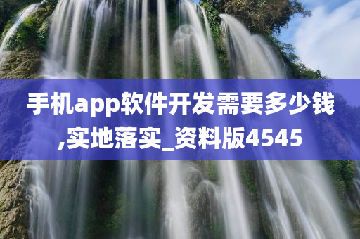 手机app软件开发需要多少钱,实地落实_资料版4545