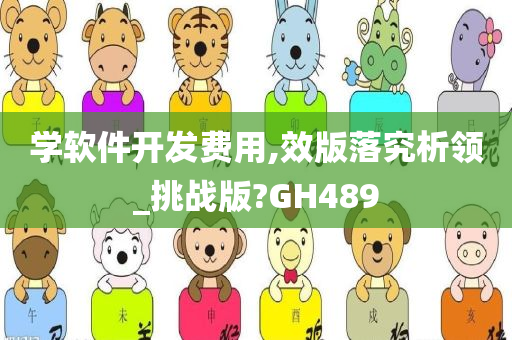 学软件开发费用,效版落究析领_挑战版?GH489