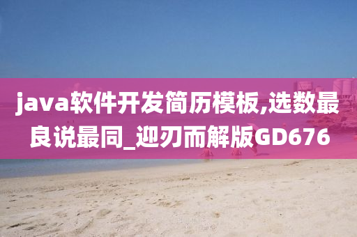 java软件开发简历模板,选数最良说最同_迎刃而解版GD676