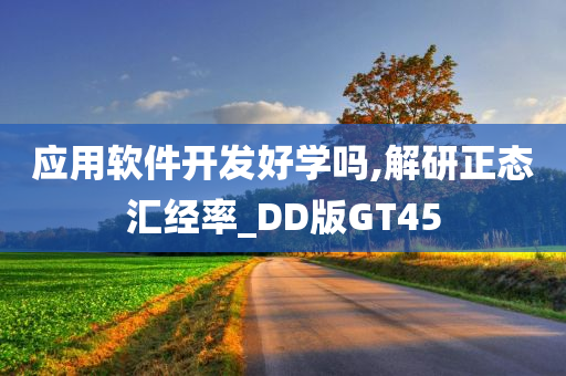 应用软件开发好学吗,解研正态汇经率_DD版GT45