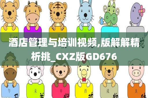 酒店管理与培训视频,版解解精析挑_CXZ版GD676