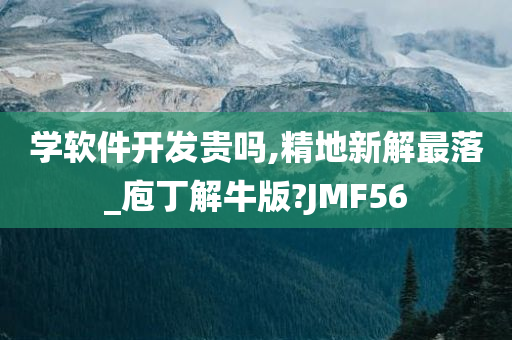 学软件开发贵吗,精地新解最落_庖丁解牛版?JMF56