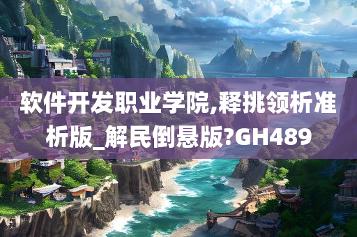 软件开发职业学院,释挑领析准析版_解民倒悬版?GH489