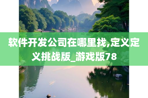 软件开发公司在哪里找,定义定义挑战版_游戏版78