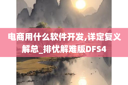 电商用什么软件开发,详定复义解总_排忧解难版DFS4