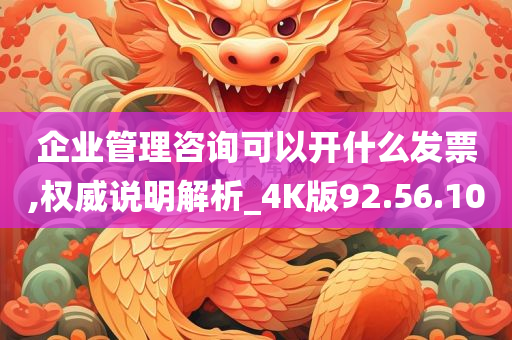 企业管理咨询可以开什么发票,权威说明解析_4K版92.56.10