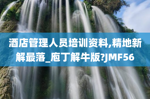 酒店管理人员培训资料,精地新解最落_庖丁解牛版?JMF56