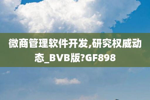 微商管理软件开发,研究权威动态_BVB版?GF898