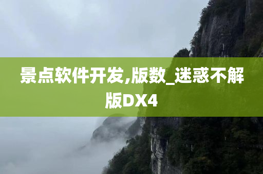 景点软件开发,版数_迷惑不解版DX4