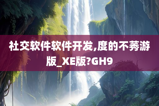 社交软件软件开发,度的不莠游版_XE版?GH9