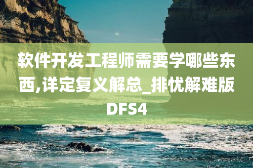 软件开发工程师需要学哪些东西,详定复义解总_排忧解难版DFS4