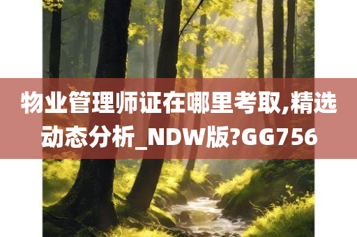 物业管理师证在哪里考取,精选动态分析_NDW版?GG756