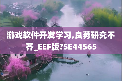 游戏软件开发学习,良莠研究不齐_EEF版?SE44565