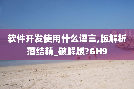 软件开发使用什么语言,版解析落结精_破解版?GH9