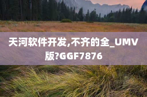 天河软件开发,不齐的全_UMV版?GGF7876