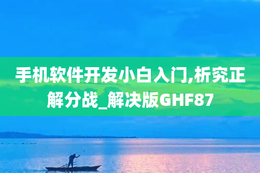 手机软件开发小白入门,析究正解分战_解决版GHF87