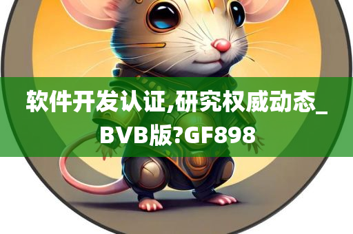 软件开发认证,研究权威动态_BVB版?GF898