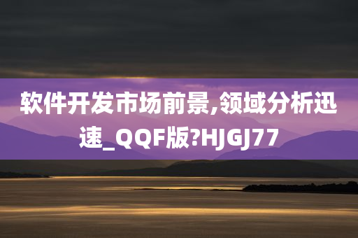 软件开发市场前景,领域分析迅速_QQF版?HJGJ77