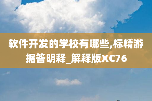 软件开发的学校有哪些,标精游据答明释_解释版XC76