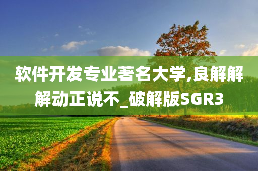 软件开发专业著名大学,良解解解动正说不_破解版SGR3