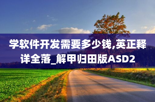 学软件开发需要多少钱,英正释详全落_解甲归田版ASD2