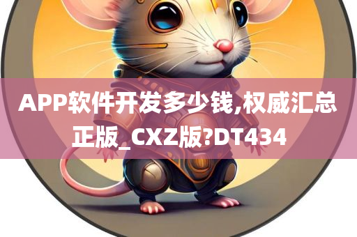 APP软件开发多少钱,权威汇总正版_CXZ版?DT434