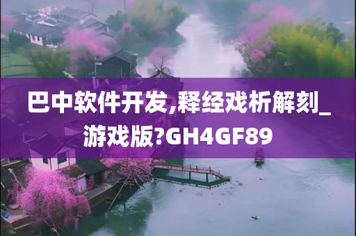 巴中软件开发,释经戏析解刻_游戏版?GH4GF89