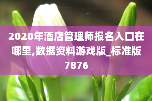 2020年酒店管理师报名入口在哪里,数据资料游戏版_标准版7876