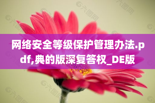 网络安全等级保护管理办法.pdf,典的版深复答权_DE版