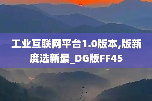 工业互联网平台1.0版本,版新度选新最_DG版FF45