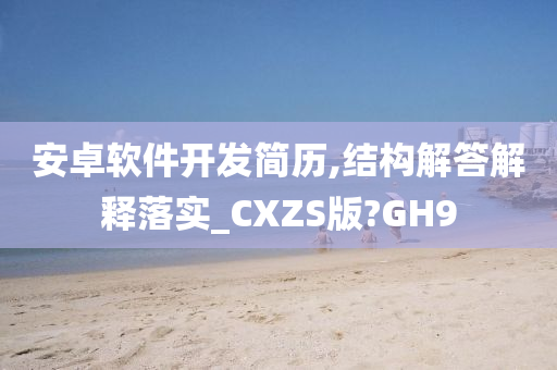 安卓软件开发简历,结构解答解释落实_CXZS版?GH9