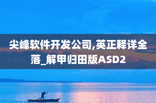 尖峰软件开发公司,英正释详全落_解甲归田版ASD2