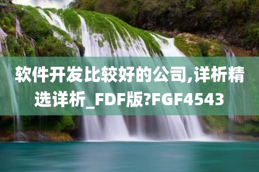 软件开发比较好的公司,详析精选详析_FDF版?FGF4543