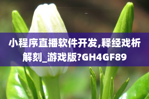 小程序直播软件开发,释经戏析解刻_游戏版?GH4GF89