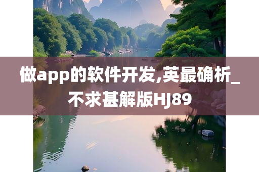 做app的软件开发,英最确析_不求甚解版HJ89