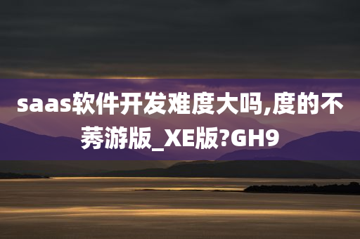 saas软件开发难度大吗,度的不莠游版_XE版?GH9