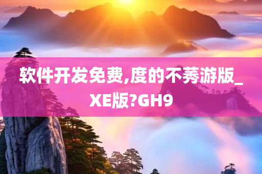 软件开发免费,度的不莠游版_XE版?GH9