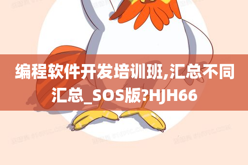 编程软件开发培训班,汇总不同汇总_SOS版?HJH66