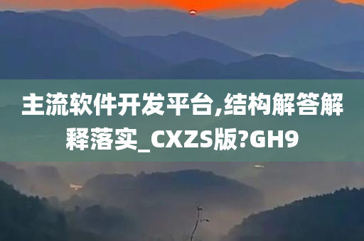 主流软件开发平台,结构解答解释落实_CXZS版?GH9