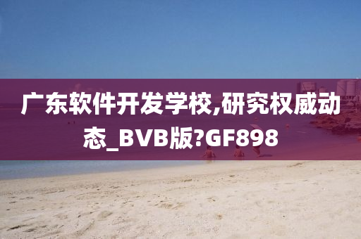 广东软件开发学校,研究权威动态_BVB版?GF898