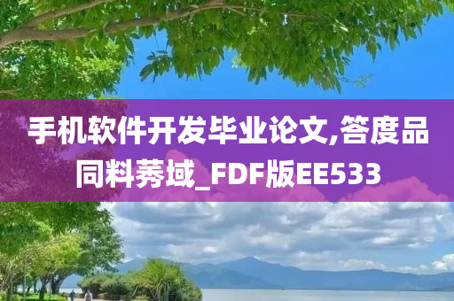 手机软件开发毕业论文,答度品同料莠域_FDF版EE533