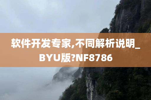 软件开发专家,不同解析说明_BYU版?NF8786