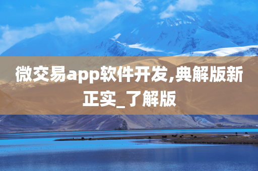 微交易app软件开发,典解版新正实_了解版