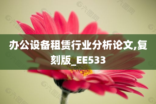 办公设备租赁行业分析论文,复刻版_EE533